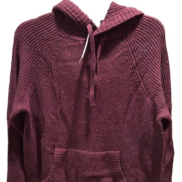 Mens AMERICAN EAGLE Pullover Sweater w/hood WINE color Small NEW - Picture 1 of 4